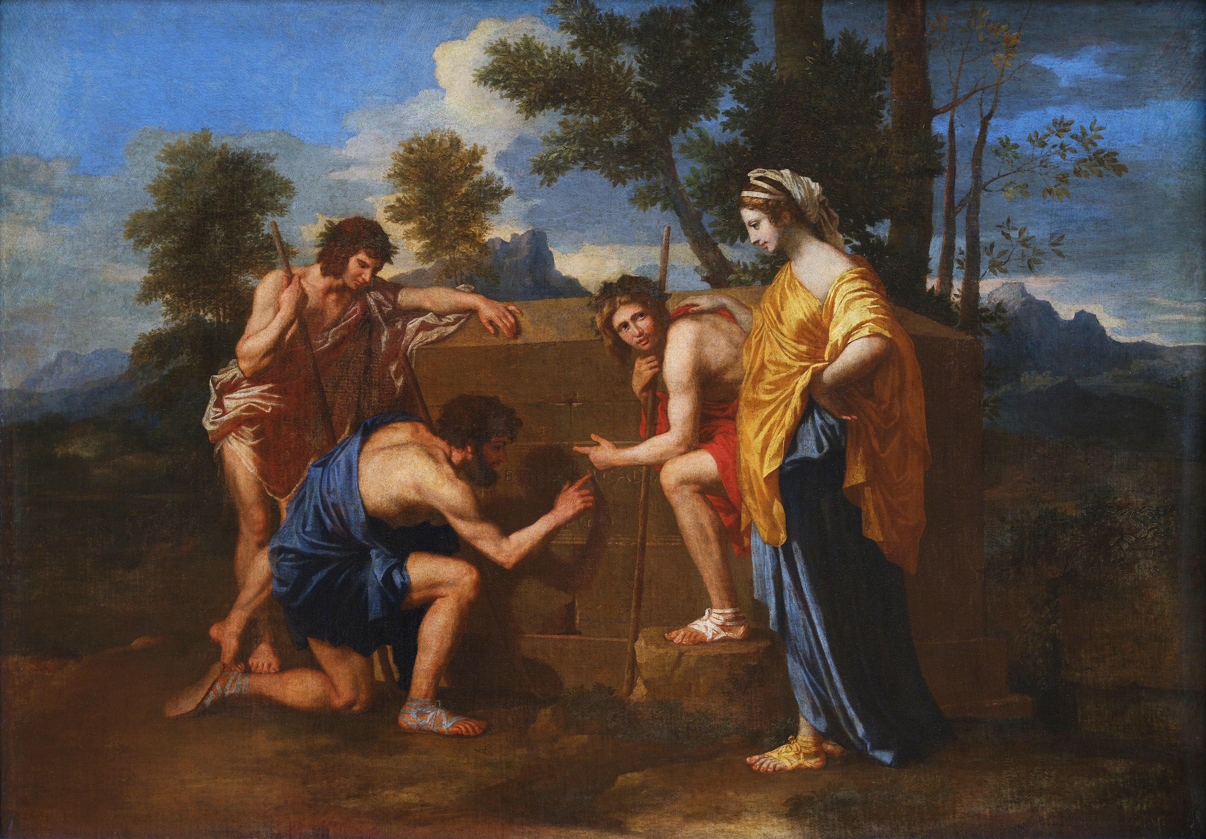 Nicolas Poussin's Et in Arcadia ego, used as a classical visual reference for Studio